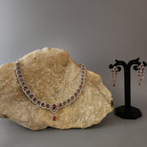 Zirconia Ruby Necklace
